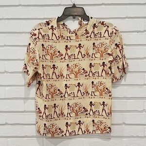 Vintage Oscar De La Renta Expression Egyptian Top